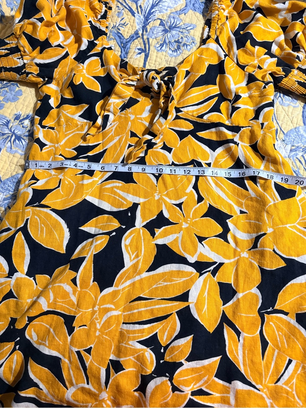 Who What Wear Yellow and Black Floral Midi Dress Sz XL - Picture 6 of 11
